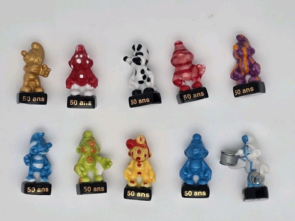 FEVES THE SMURFS PEYO FRENCH PORCELAIN 50 Ans FIGURINES MINIATURES Epiphany